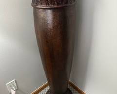 Large wood vase