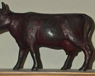 Antique Metal Toy Cow