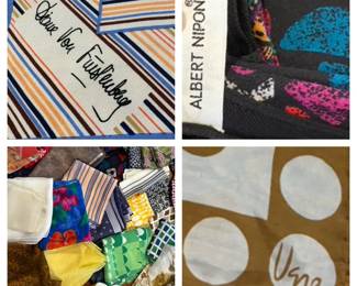 SCARVES  Silk Diane Von Furstenberg, Wool Albert Nippon plus Vera, Echo  Hankies too