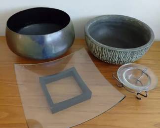 Decorative Mixed Material Bowls