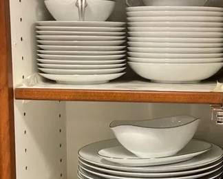 Noritake Silver Rimmed Colony Japanese China Full Set