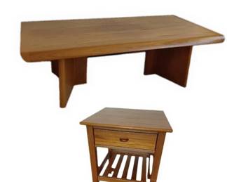 Striking Nordic Furniture Coffee Table And Taller Side Table