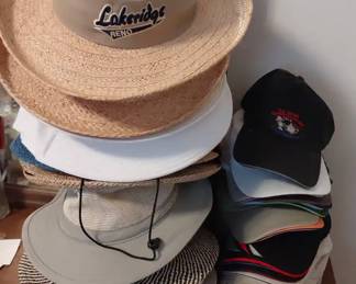 Various Woven Hats And Ballcaps