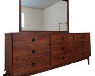 Stunning MCM Long Dresser And Mirror