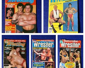Five Vintage Wrestling Magazines