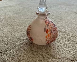 Art Glass Perfume Bottle with Stopper