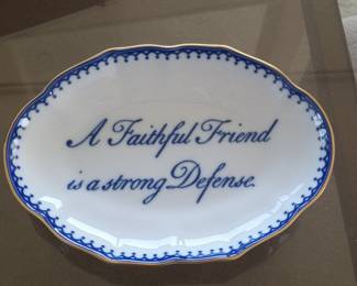 Mottahedeh "A Faithful Friend is a Strong Defense" Ring Tray