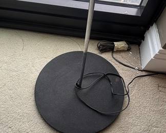 Mid-Century Modern Adjustable Floor Lamp with Frosted Glass Globe