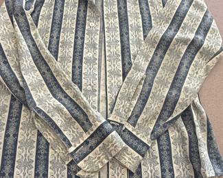 Vintage "Shirt Tails" Arrows Striped Paisley Button-Up Shirt