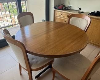 Johnson Industries Round Dining Table with Four Chairs