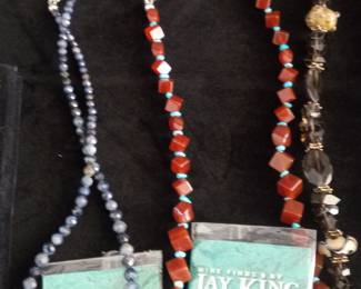 Jay King "Mine Finds" Carnelian and Turquoise Necklace