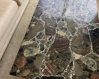 Mid-Century Modern "Serpentino" Marble Coffee Table