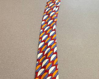 Di.Eduardo 100% Acetate Geometric Pattern Necktie