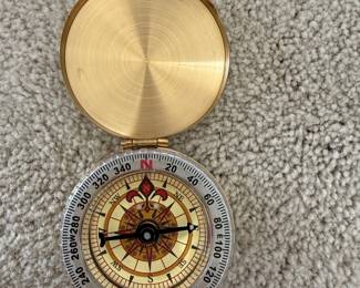 Brass Pocket Compass