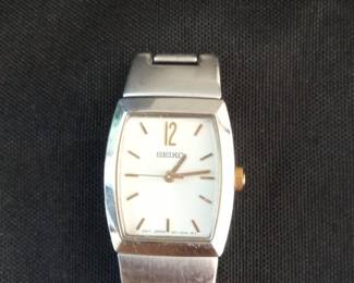 Seiko Women's Two-Tone Tank Watch 1N01-08K5