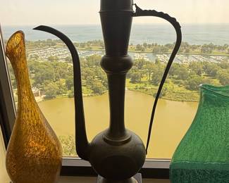 Engraved Brass Aftaba Coffee Pot