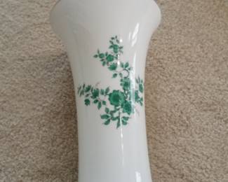 Augarten Wien Porcelain Vase with "Prince Eugen" Green Floral Motif