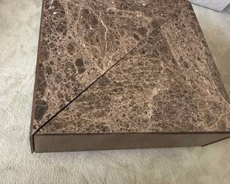 Dark Emperador Marble Top Coffee Table