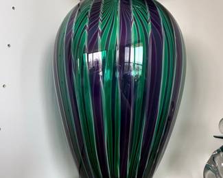 Large Blown Glass Vase by Robert Rucker, 2001