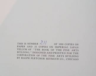 The Book of the Fine Arts Building
