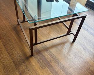 Glass side table