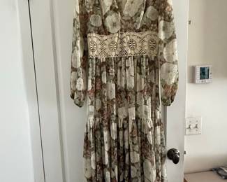 Gunne Sax by Jessica Floral Maxi Dress