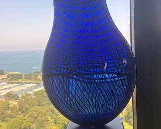 Murano Glass 'Reticello' Vase