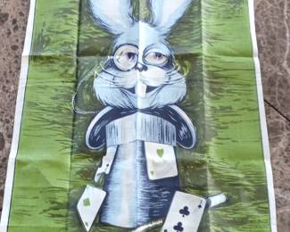 Bunny Reed "Bunny with Monocle" Pure Irish Linen Tea Towel