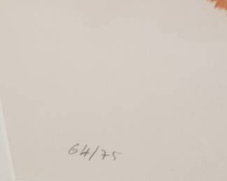 Abstract Lithograph by J. Germain, 1969