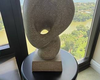 Abstract Stone Sculpture - "Curved Space 48"
