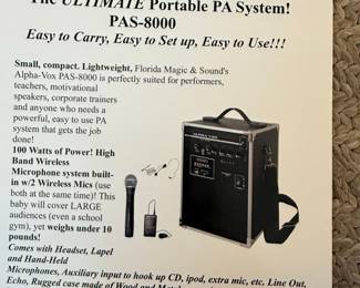Alpha-Vox PAS-8000 Portable PA System