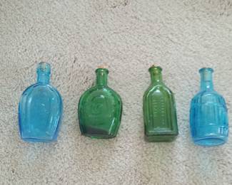 Set of Four Wheaton Miniature Glass Bottles