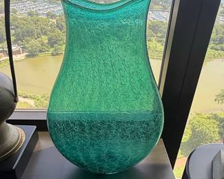 Murano Art Glass Vase with Zanfirico Pattern