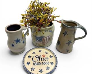 Stars  Stripes Stoneware Pottery