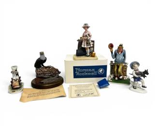 Certified Norman Rockwell Figurine 4154, Martha Carey Bald Eagle, Bob Bugg Figurine,  More