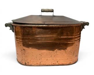 Copper Boiler Wash Tub w Lid