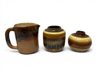 Brown Gradient Glazed Pottery Vases