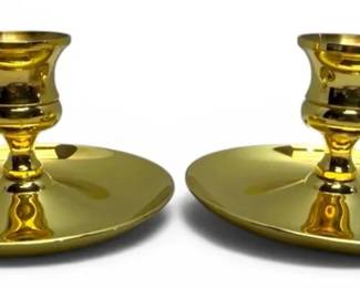 Two Baldwin Brass Candlestick Holders
