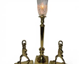 Baldwin Brass Bookends  Table Lamp