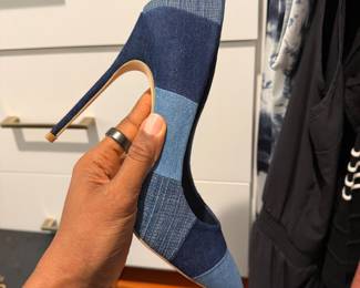 Denim Heels (Size 10)