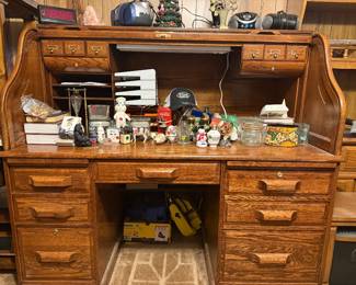 Inside of desk, assorted items