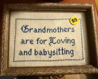 Embroidered gift for a grandmother