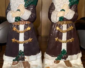 1992 Cast Iron St. Nick Door stoppers
