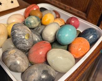 Assorted decorative eggs