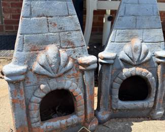 Cast iron fireplace radiators
