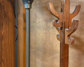 Floor lamp, vintage coat rack