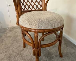 Fun and surprisingly comfortable rattan chair
