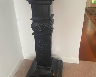 Art Noveau Ebonized Carved Pedestal- $ 36 tall, top is 16x16 