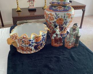 Vintage Porcelain Bowl, Ginger Jar and Figurines- $40 for all