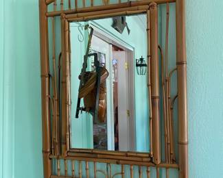 Vintage Bamboo Mirror $125- 27 inches tall, 20 inches wide